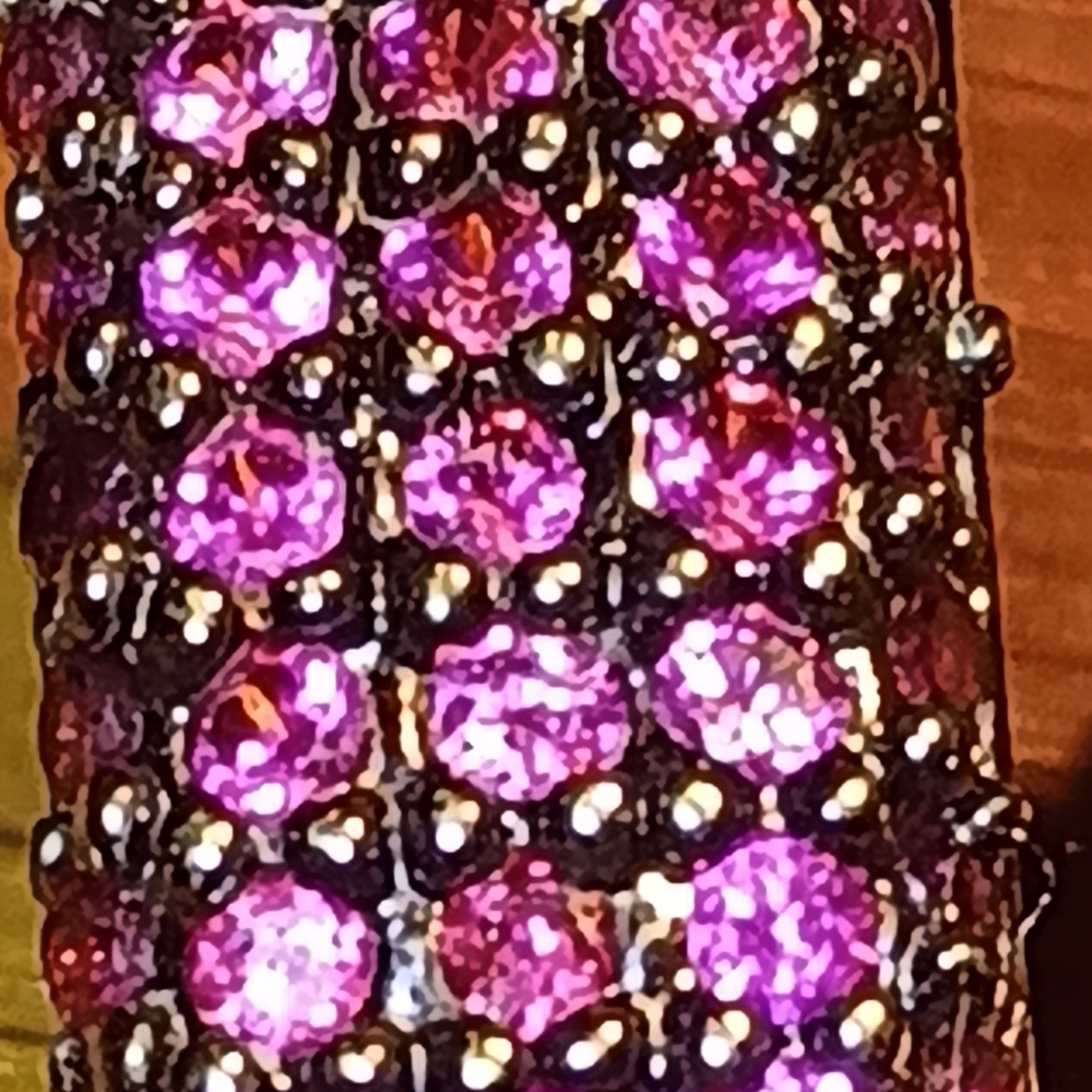18k Over 925 Natural Pink Ruby Earrings - Picture 6 of 16